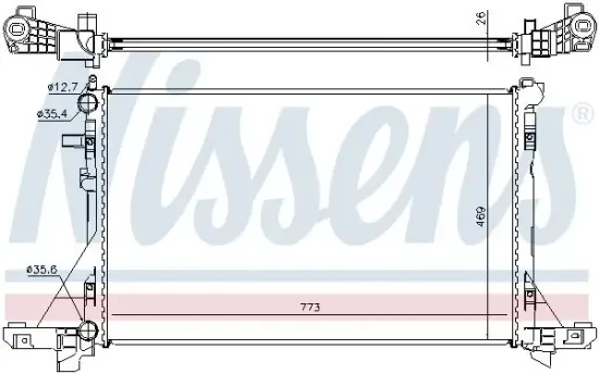 Kühler, Motorkühlung NISSENS 630732 Bild Kühler, Motorkühlung NISSENS 630732