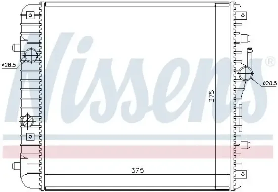 Kühler, Motorkühlung NISSENS 630738 Bild Kühler, Motorkühlung NISSENS 630738