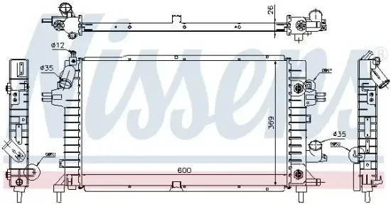 Kühler, Motorkühlung NISSENS 630739 Bild Kühler, Motorkühlung NISSENS 630739