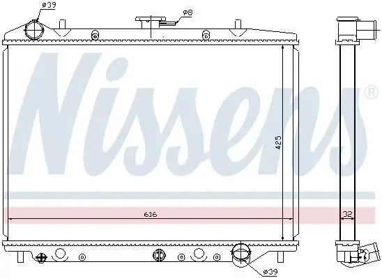 Kühler, Motorkühlung NISSENS 630754 Bild Kühler, Motorkühlung NISSENS 630754