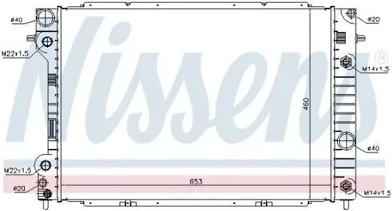 Kühler, Motorkühlung NISSENS 63075 Bild Kühler, Motorkühlung NISSENS 63075