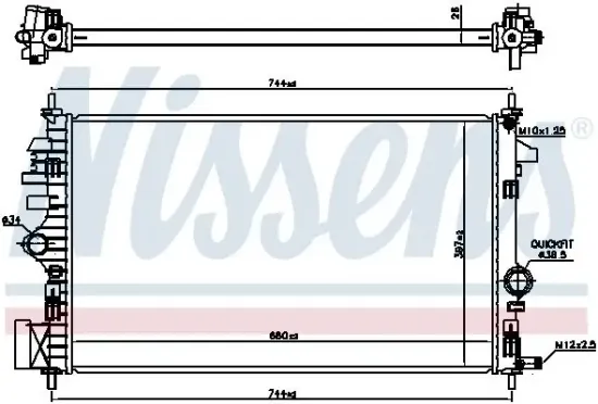 Kühler, Motorkühlung NISSENS 630773 Bild Kühler, Motorkühlung NISSENS 630773