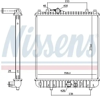 Kühler, Motorkühlung NISSENS 630787 Bild Kühler, Motorkühlung NISSENS 630787