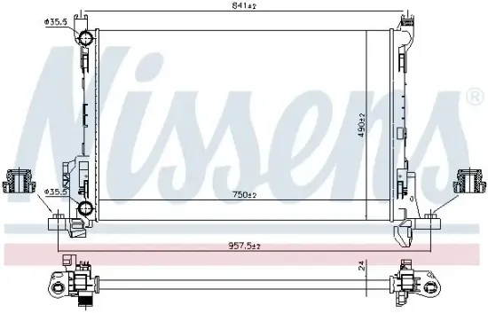 Kühler, Motorkühlung NISSENS 630803 Bild Kühler, Motorkühlung NISSENS 630803