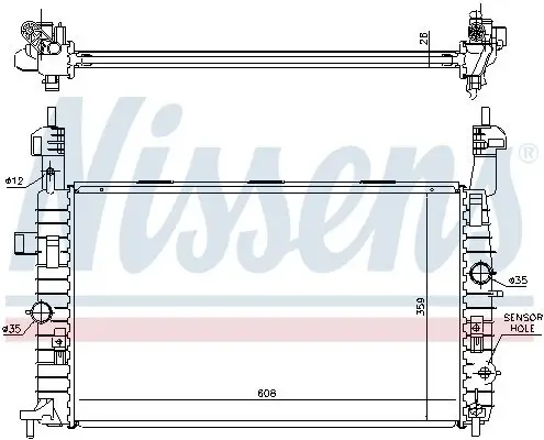 Kühler, Motorkühlung NISSENS 63096 Bild Kühler, Motorkühlung NISSENS 63096