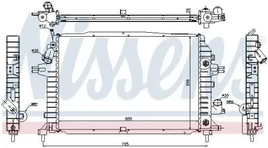 Kühler, Motorkühlung NISSENS 63115A Bild Kühler, Motorkühlung NISSENS 63115A