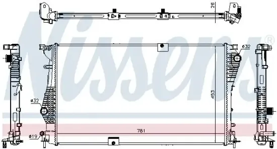 Kühler, Motorkühlung NISSENS 63124 Bild Kühler, Motorkühlung NISSENS 63124