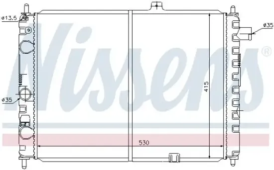 Kühler, Motorkühlung NISSENS 63170 Bild Kühler, Motorkühlung NISSENS 63170