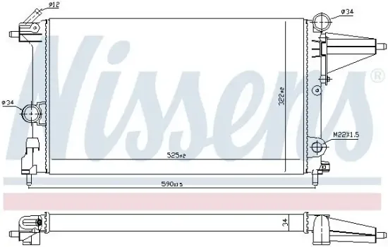 Kühler, Motorkühlung NISSENS 632231 Bild Kühler, Motorkühlung NISSENS 632231