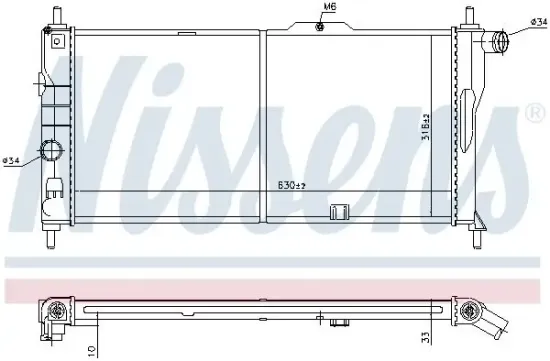 Kühler, Motorkühlung NISSENS 632731 Bild Kühler, Motorkühlung NISSENS 632731