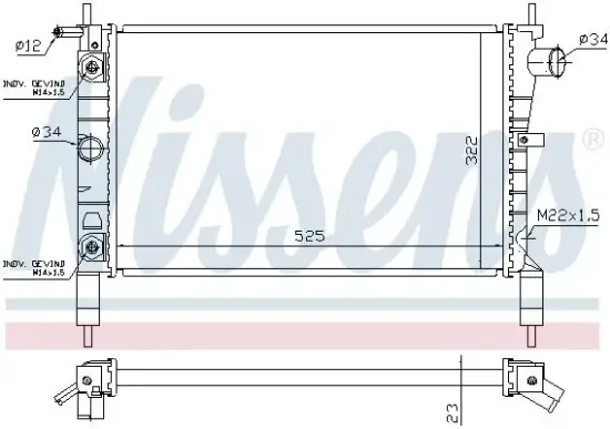 Kühler, Motorkühlung NISSENS 632831 Bild Kühler, Motorkühlung NISSENS 632831