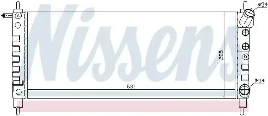 Kühler, Motorkühlung NISSENS 636034 Bild Kühler, Motorkühlung NISSENS 636034