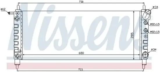 Kühler, Motorkühlung NISSENS 63298 Bild Kühler, Motorkühlung NISSENS 63298
