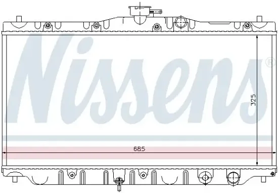 Kühler, Motorkühlung NISSENS 63304 Bild Kühler, Motorkühlung NISSENS 63304