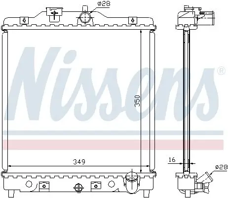 Kühler, Motorkühlung NISSENS 63309A Bild Kühler, Motorkühlung NISSENS 63309A