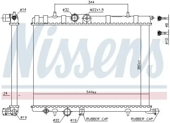 Kühler, Motorkühlung NISSENS 63502 Bild Kühler, Motorkühlung NISSENS 63502