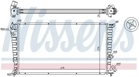 Kühler, Motorkühlung NISSENS 63508 Bild Kühler, Motorkühlung NISSENS 63508