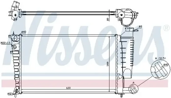 Kühler, Motorkühlung NISSENS 635181 Bild Kühler, Motorkühlung NISSENS 635181