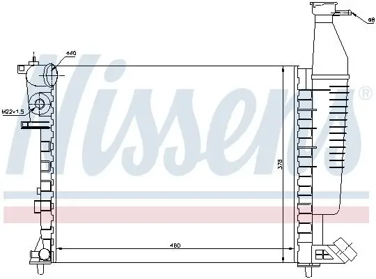 Kühler, Motorkühlung NISSENS 63546 Bild Kühler, Motorkühlung NISSENS 63546