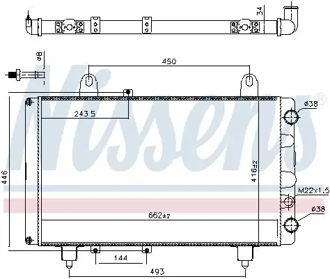 Kühler, Motorkühlung NISSENS 63561 Bild Kühler, Motorkühlung NISSENS 63561