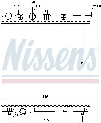 Kühler, Motorkühlung NISSENS 636002 Bild Kühler, Motorkühlung NISSENS 636002