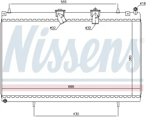 Kühler, Motorkühlung NISSENS 636003 Bild Kühler, Motorkühlung NISSENS 636003