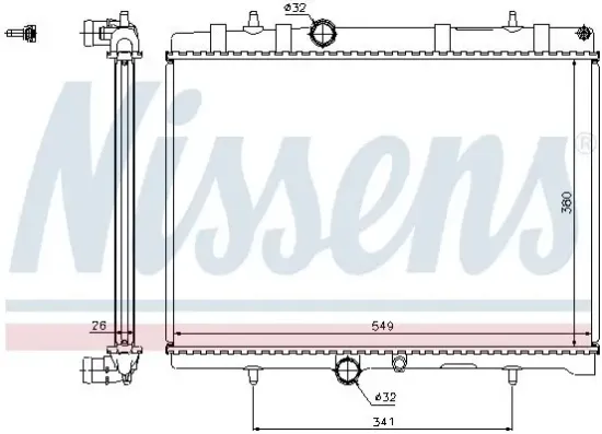 Kühler, Motorkühlung NISSENS 63606A Bild Kühler, Motorkühlung NISSENS 63606A