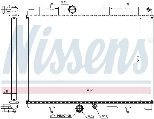 Kühler, Motorkühlung NISSENS 63607A Bild Kühler, Motorkühlung NISSENS 63607A