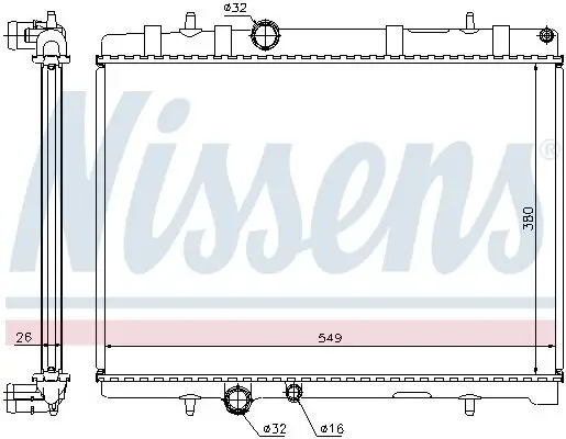 Kühler, Motorkühlung NISSENS 63608A Bild Kühler, Motorkühlung NISSENS 63608A