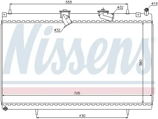 Kühler, Motorkühlung NISSENS 63619 Bild Kühler, Motorkühlung NISSENS 63619