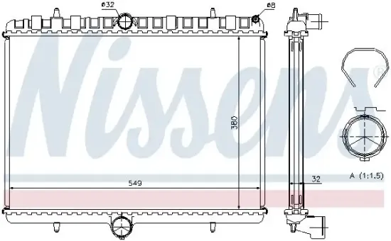 Kühler, Motorkühlung NISSENS 63621A Bild Kühler, Motorkühlung NISSENS 63621A