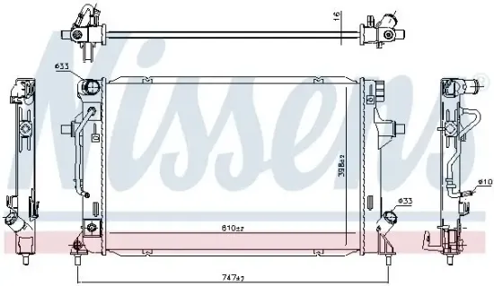 Kühler, Motorkühlung NISSENS 636727 Bild Kühler, Motorkühlung NISSENS 636727