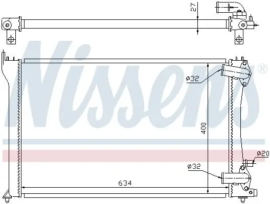 Kühler, Motorkühlung NISSENS 63701 Bild Kühler, Motorkühlung NISSENS 63701