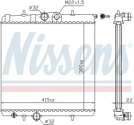 Kühler, Motorkühlung NISSENS 63708A Bild Kühler, Motorkühlung NISSENS 63708A