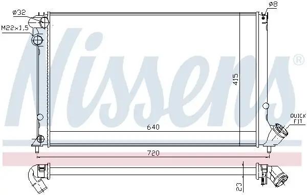 Kühler, Motorkühlung NISSENS 63731 Bild Kühler, Motorkühlung NISSENS 63731