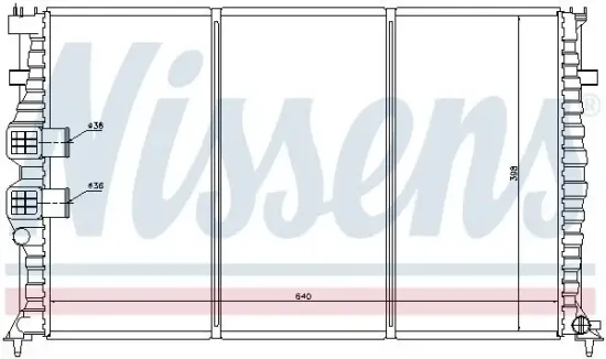 Kühler, Motorkühlung NISSENS 63734 Bild Kühler, Motorkühlung NISSENS 63734