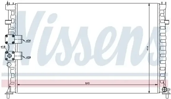 Kühler, Motorkühlung NISSENS 63735 Bild Kühler, Motorkühlung NISSENS 63735