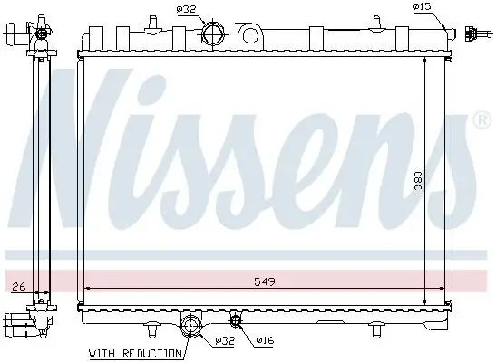 Kühler, Motorkühlung NISSENS 63744A Bild Kühler, Motorkühlung NISSENS 63744A
