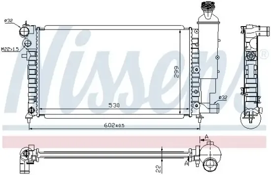 Kühler, Motorkühlung NISSENS 63745A Bild Kühler, Motorkühlung NISSENS 63745A