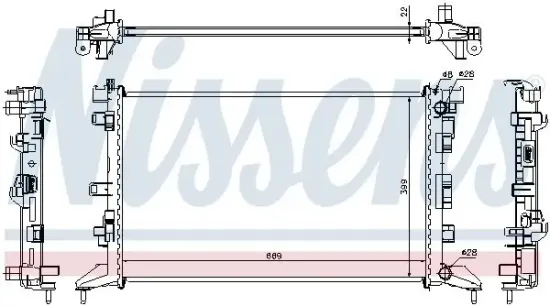 Kühler, Motorkühlung NISSENS 637602 Bild Kühler, Motorkühlung NISSENS 637602