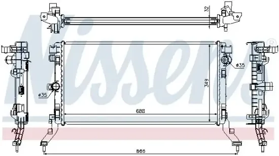 Kühler, Motorkühlung NISSENS 637603 Bild Kühler, Motorkühlung NISSENS 637603