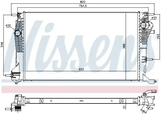 Kühler, Motorkühlung NISSENS 637617 Bild Kühler, Motorkühlung NISSENS 637617