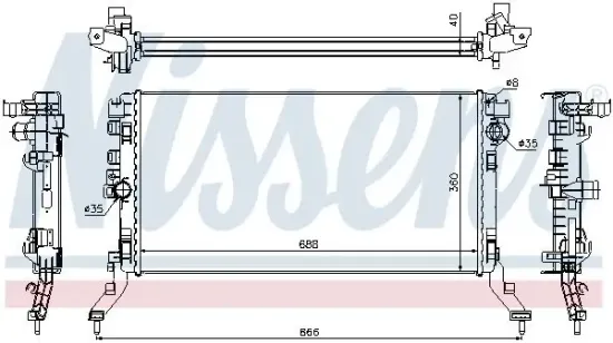 Kühler, Motorkühlung NISSENS 637619 Bild Kühler, Motorkühlung NISSENS 637619