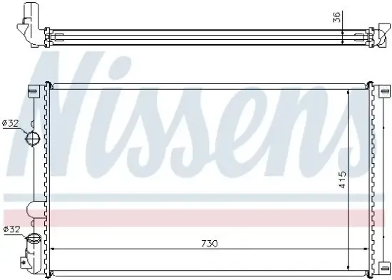 Kühler, Motorkühlung NISSENS 63761 Bild Kühler, Motorkühlung NISSENS 63761