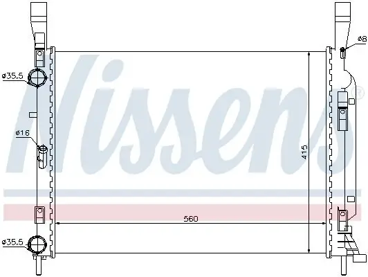 Kühler, Motorkühlung NISSENS 637628 Bild Kühler, Motorkühlung NISSENS 637628