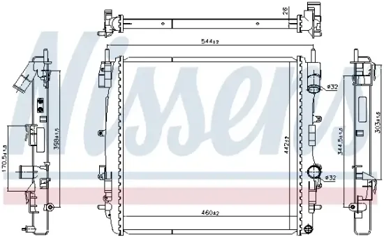 Kühler, Motorkühlung NISSENS 637629 Bild Kühler, Motorkühlung NISSENS 637629