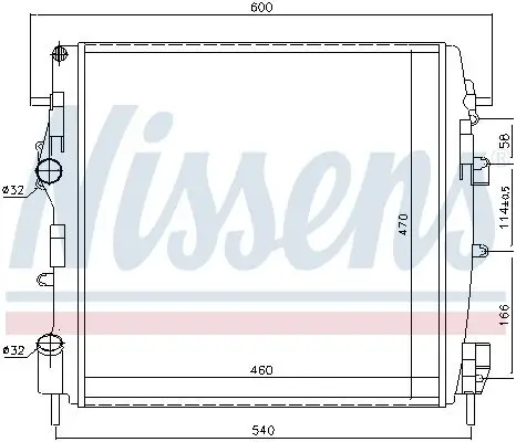 Kühler, Motorkühlung NISSENS 63762 Bild Kühler, Motorkühlung NISSENS 63762