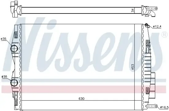 Kühler, Motorkühlung NISSENS 637633 Bild Kühler, Motorkühlung NISSENS 637633