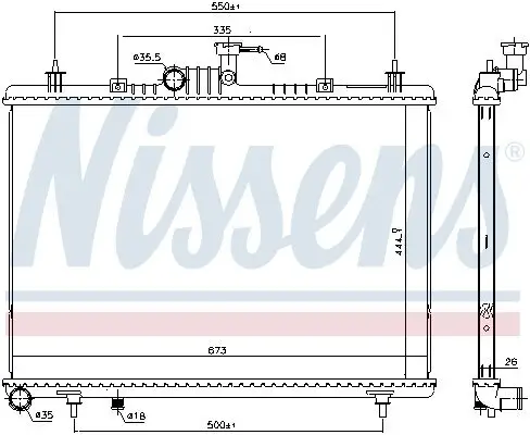 Kühler, Motorkühlung NISSENS 637643 Bild Kühler, Motorkühlung NISSENS 637643