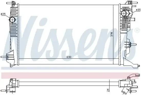 Kühler, Motorkühlung NISSENS 637647 Bild Kühler, Motorkühlung NISSENS 637647